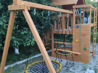 Детский игровой комплекс из дерева IgraGrad Крафт Pro 4